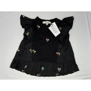 Sea New York NY Girls' Rubina Top Black‎ Shirt Size 6Y 6 NEW $95